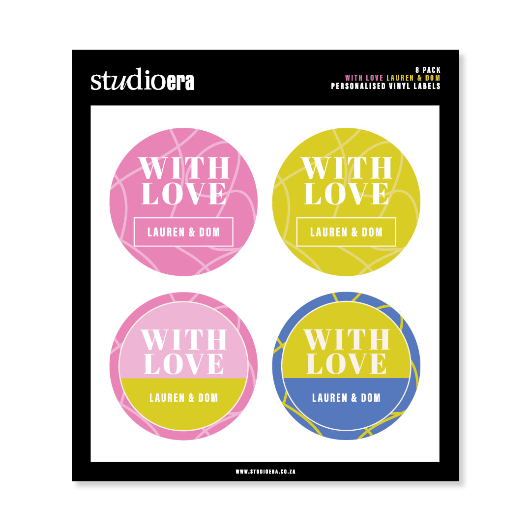 Personalised With Love Gifting Stickers | Swirl Collection - Studio Era