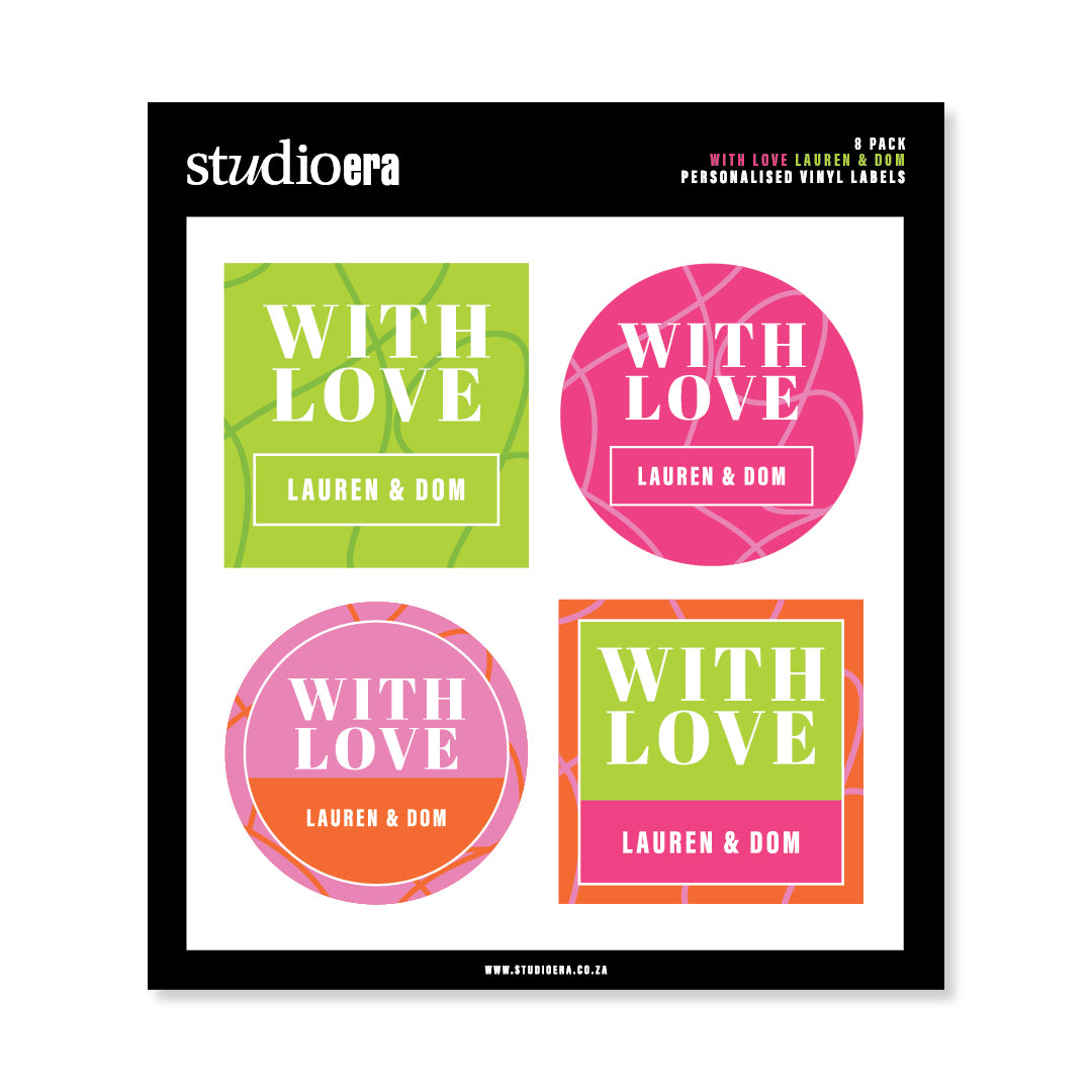 Personalised With Love Gifting Stickers | Swirl Collection - Studio Era