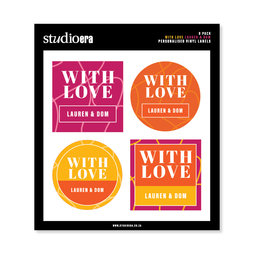 Personalised With Love Gifting Stickers | Swirl Collection - Studio Era