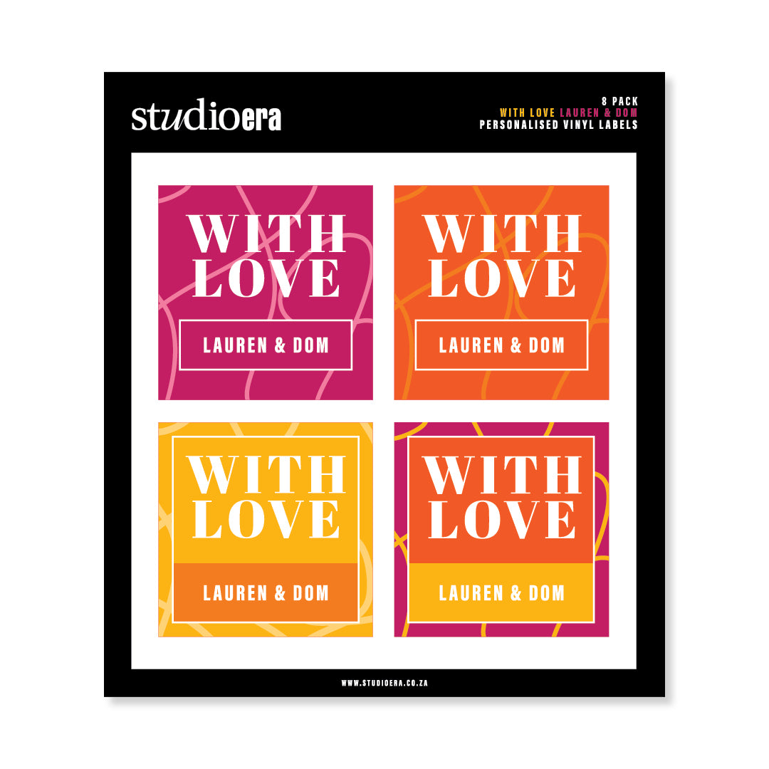 Personalised With Love Gifting Stickers | Swirl Collection - Studio Era