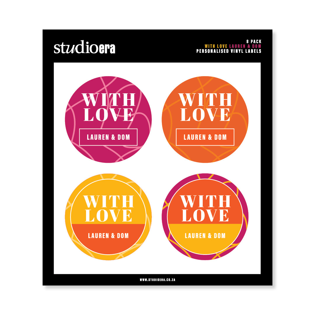 Personalised With Love Gifting Stickers | Swirl Collection - Studio Era