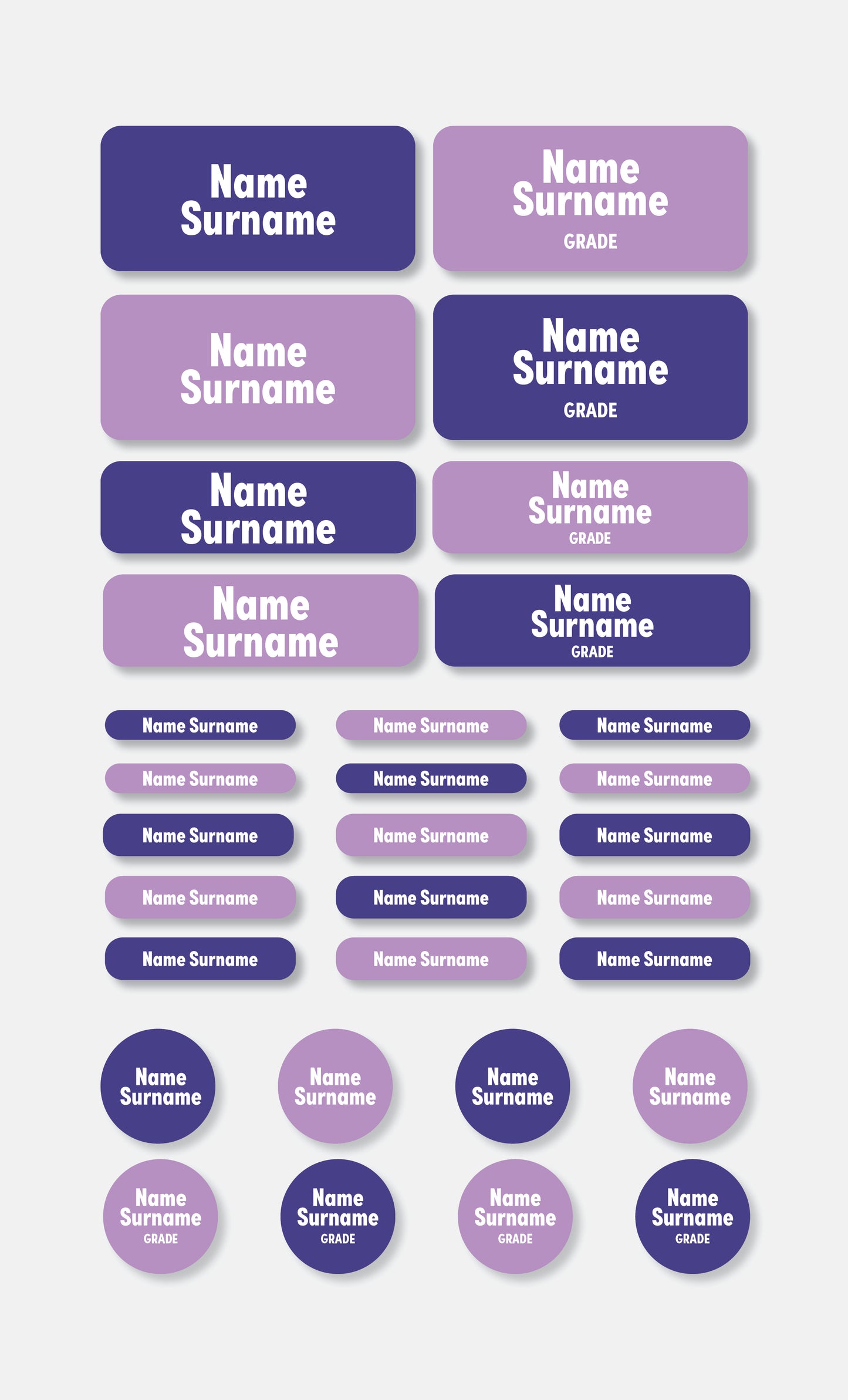 School Labels Classic Pack | Colour Pop - Studio Era