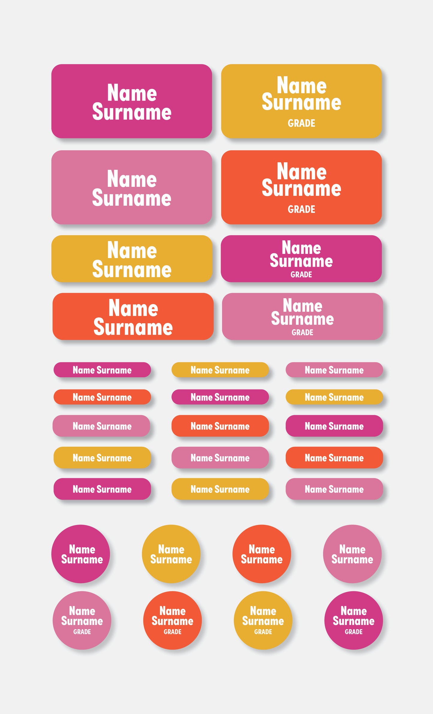 School Labels Classic Pack | Colour Pop - Studio Era