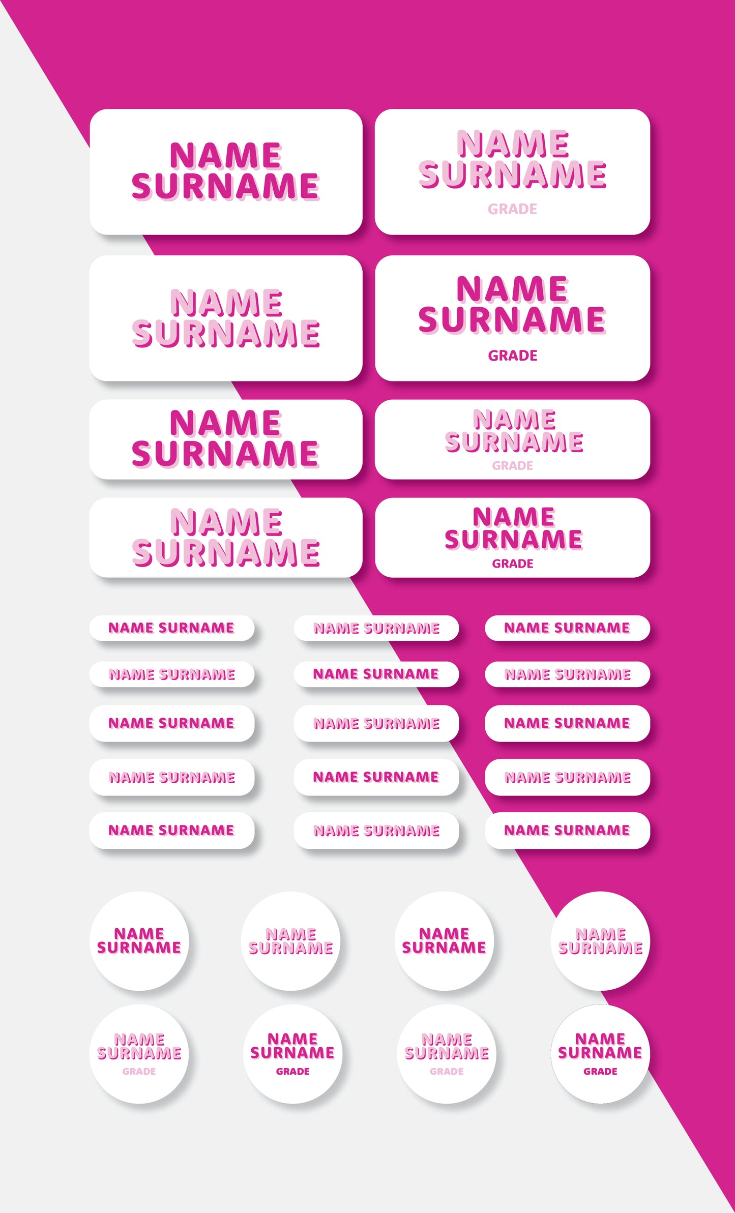 School Labels Classic Pack | Shadow Pop - Studio Era