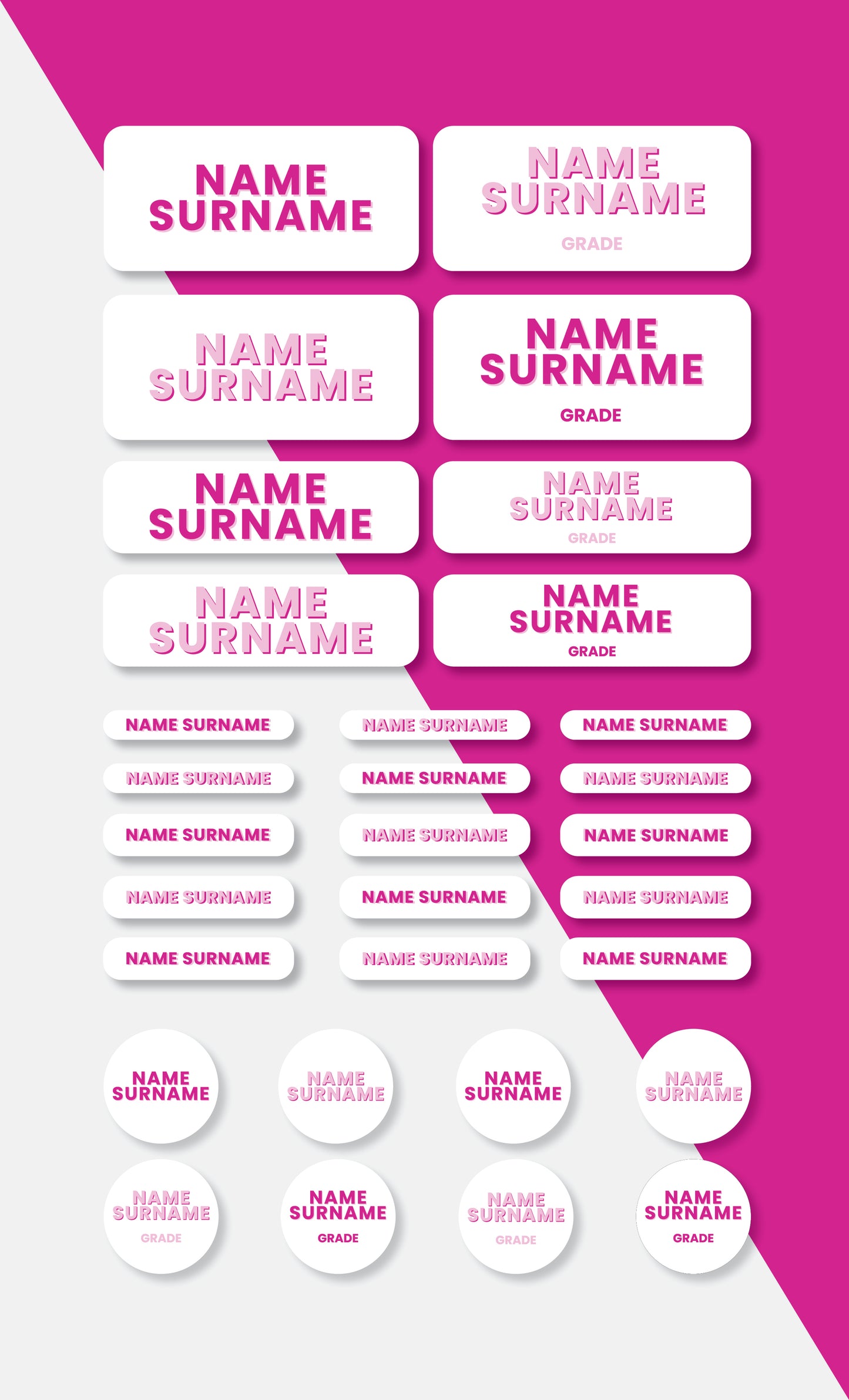 School Labels Classic Pack | Shadow Pop - Studio Era