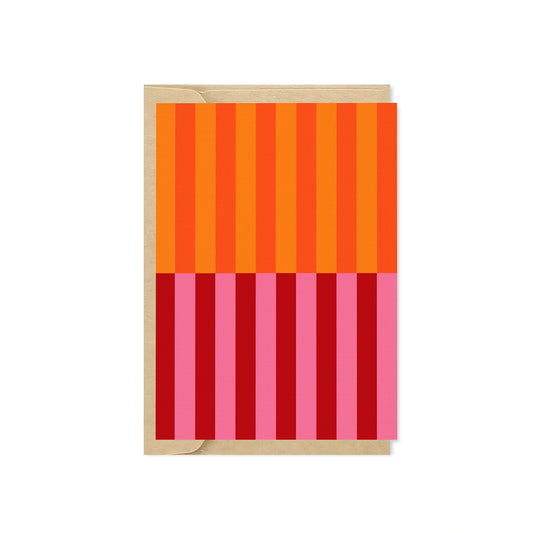 Mini Orange & Pink Striped