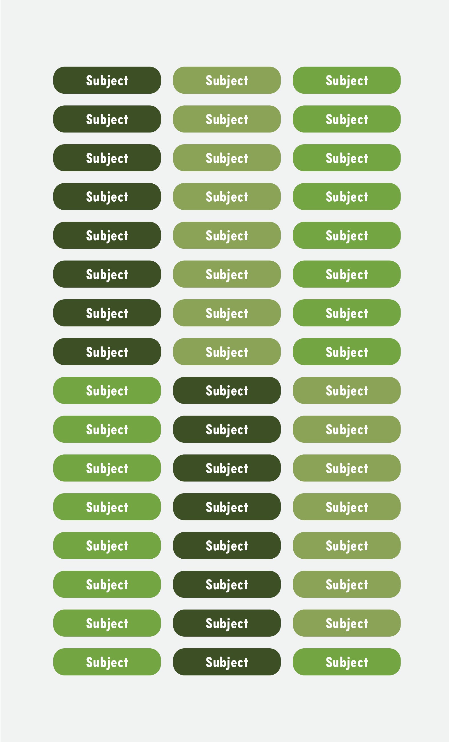 Subject Labels - Studio Era