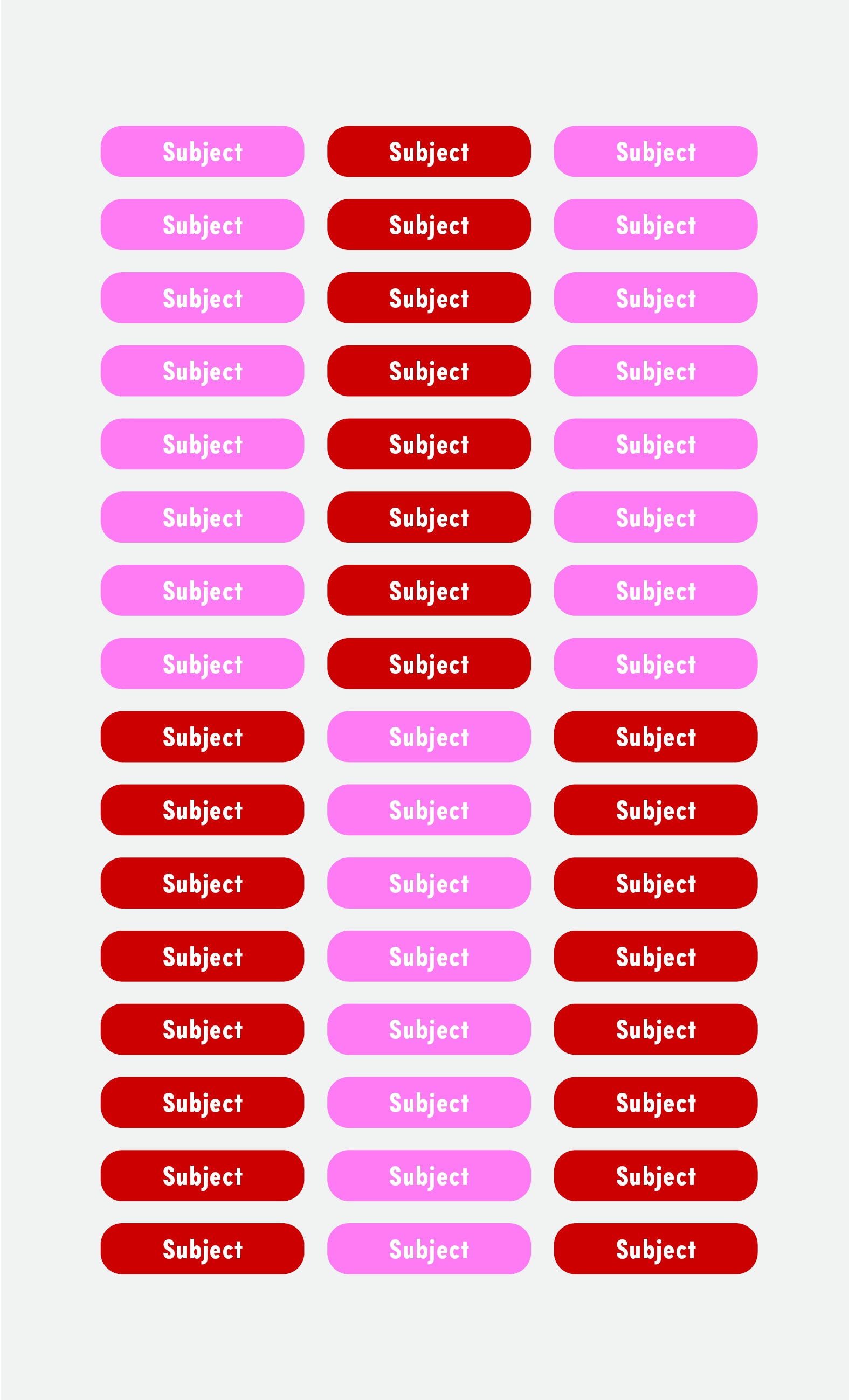Subject Labels - Studio Era