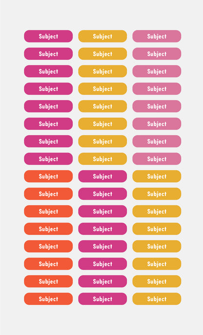 Subject Labels - Studio Era