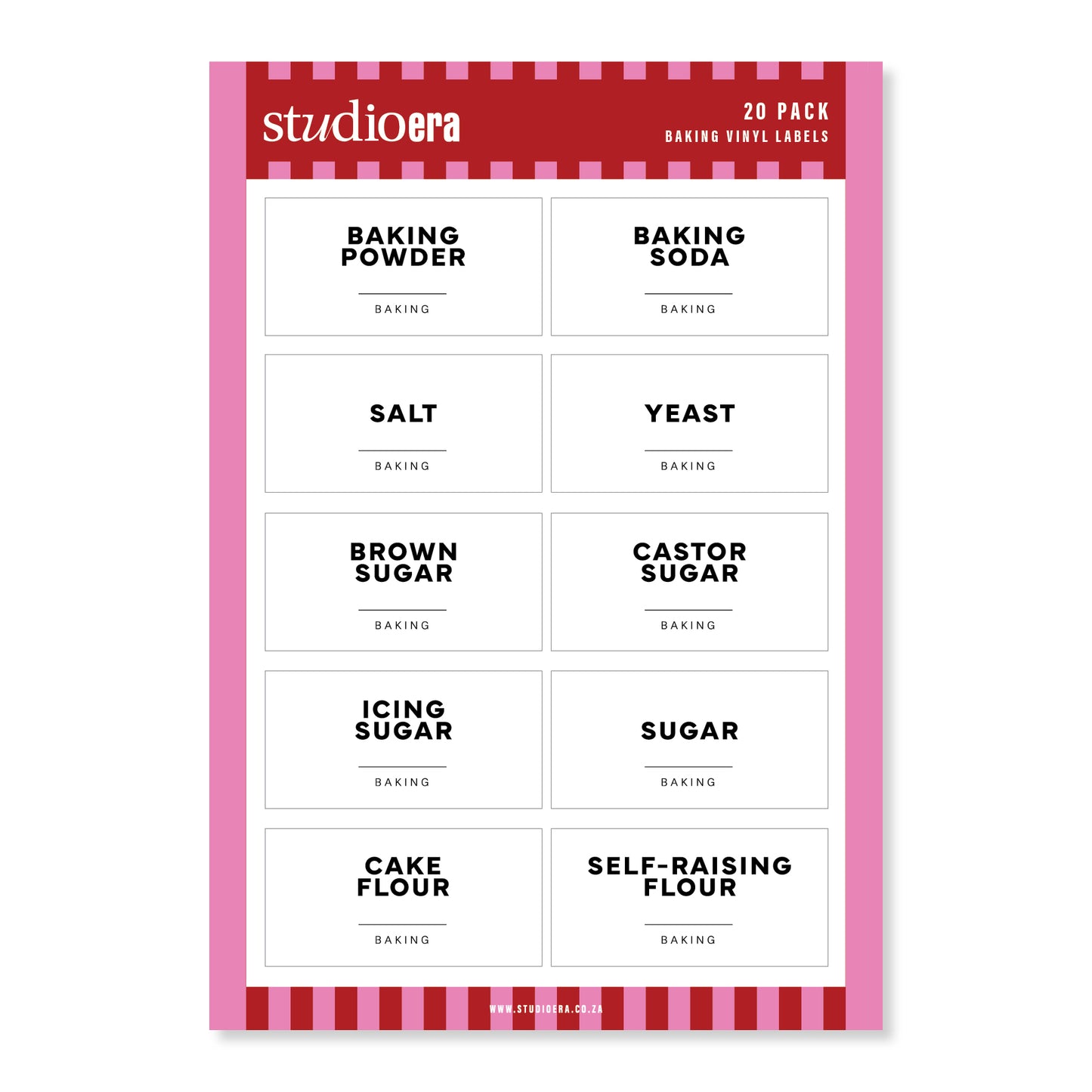 Simple Baking Labels | 20 Pack