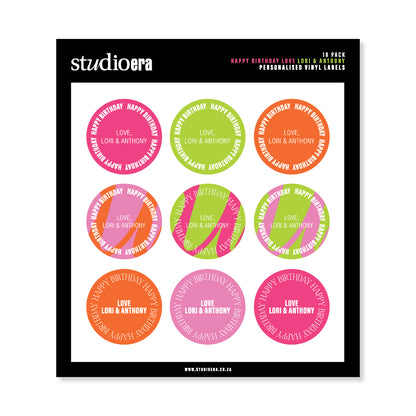 Personalised Happy Birthday Stickers | Celebrate Collection - Studio Era