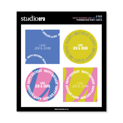 Personalised Happy Birthday Stickers | Celebrate Collection - Studio Era