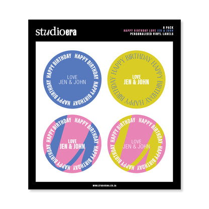 Personalised Happy Birthday Stickers | Celebrate Collection - Studio Era