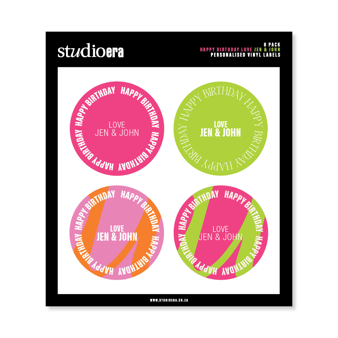 Personalised Happy Birthday Stickers | Celebrate Collection - Studio Era