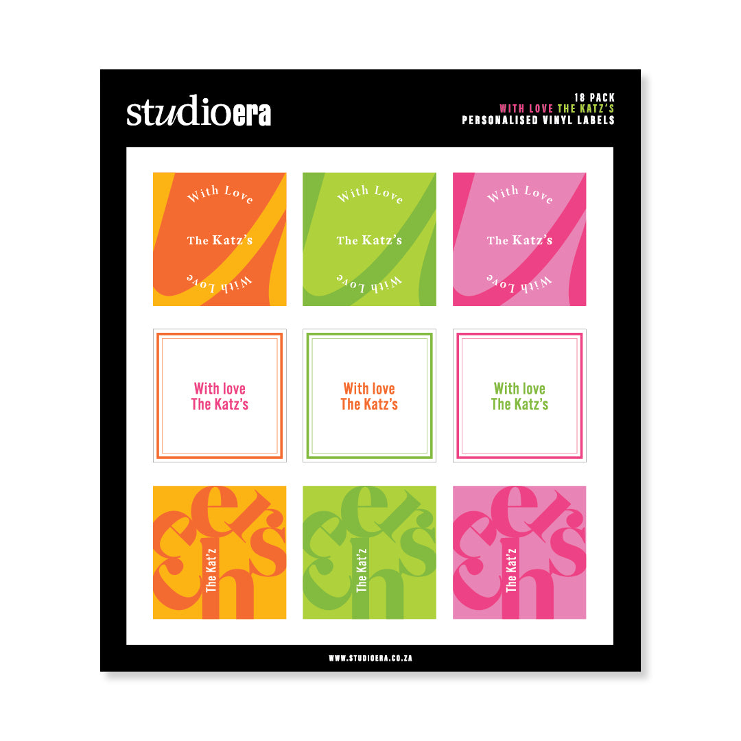 Personalised With Love Gifting Stickers | Cheers Collection - Studio Era