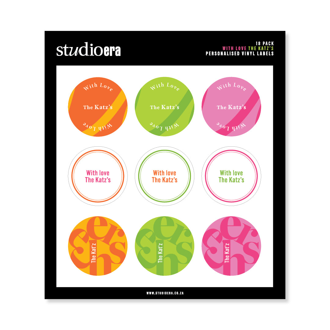 Personalised With Love Gifting Stickers | Cheers Collection - Studio Era