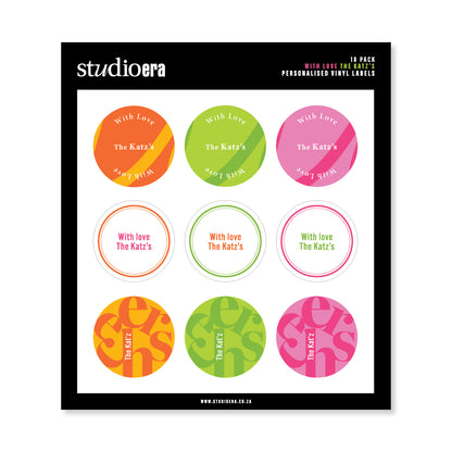Personalised With Love Gifting Stickers | Cheers Collection - Studio Era