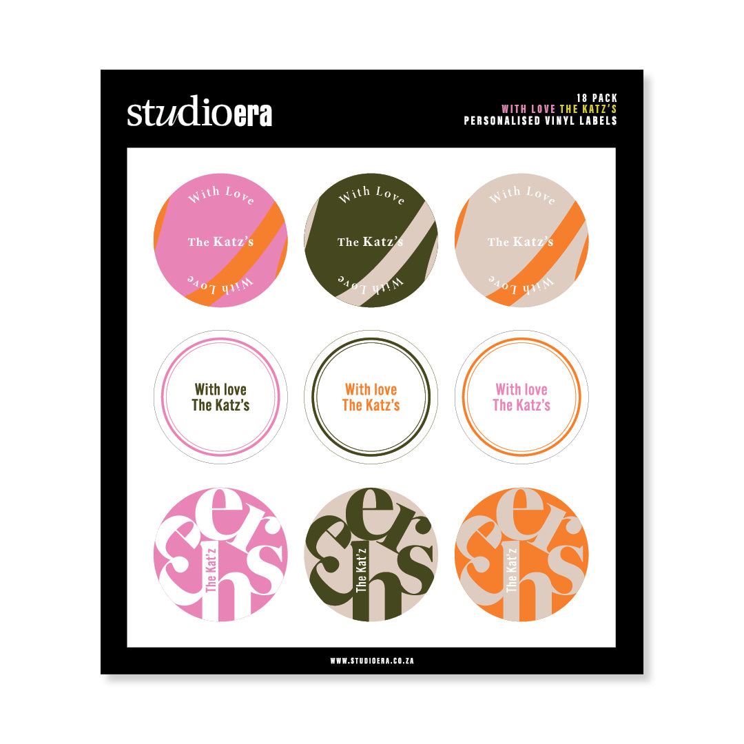 Personalised With Love Gifting Stickers | Cheers Collection - Studio Era