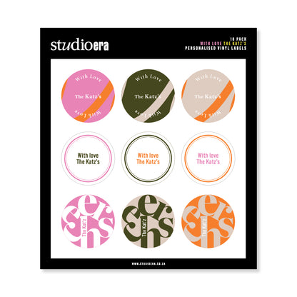 Personalised With Love Gifting Stickers | Cheers Collection - Studio Era