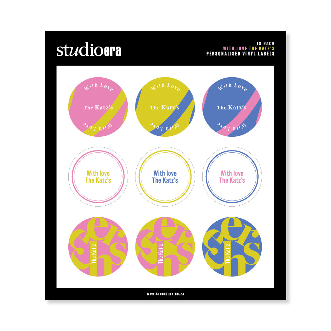 Personalised With Love Gifting Stickers | Cheers Collection - Studio Era