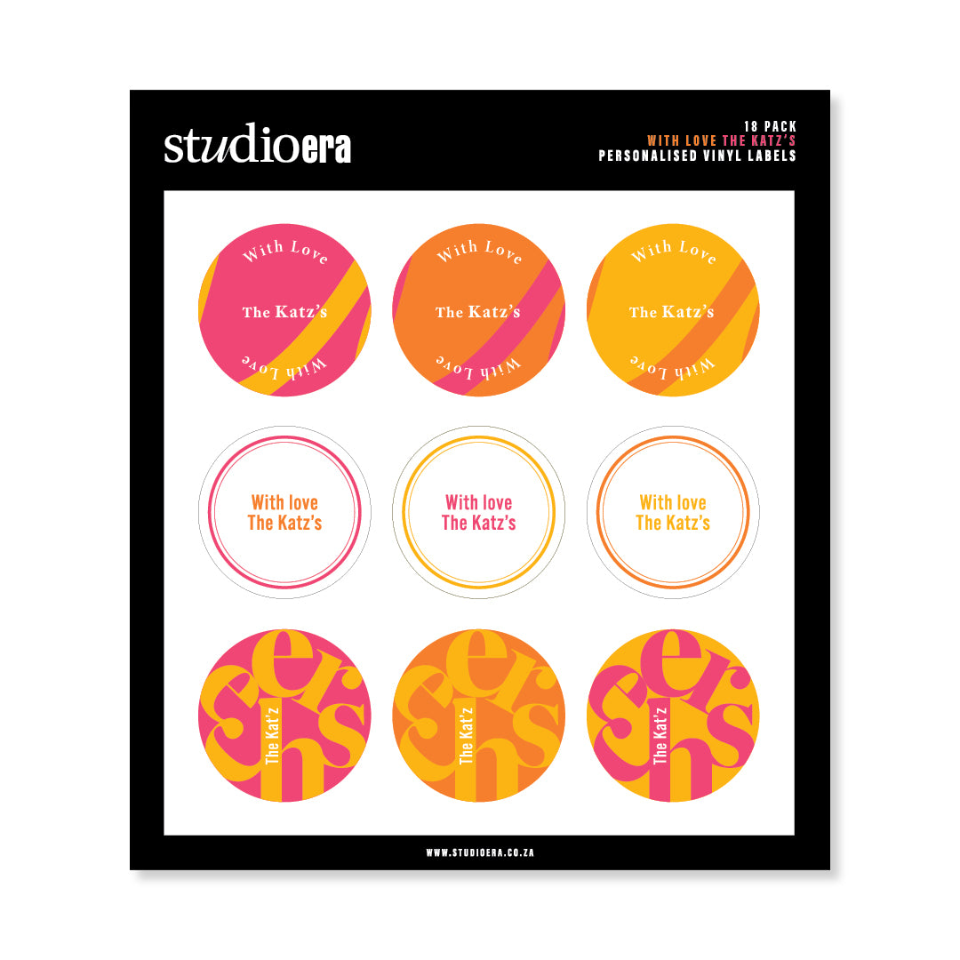 Personalised With Love Gifting Stickers | Cheers Collection - Studio Era
