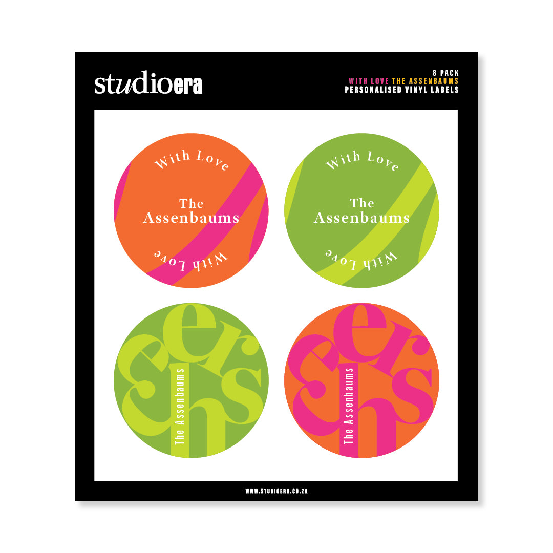 Personalised With Love Gifting Stickers | Cheers Collection - Studio Era
