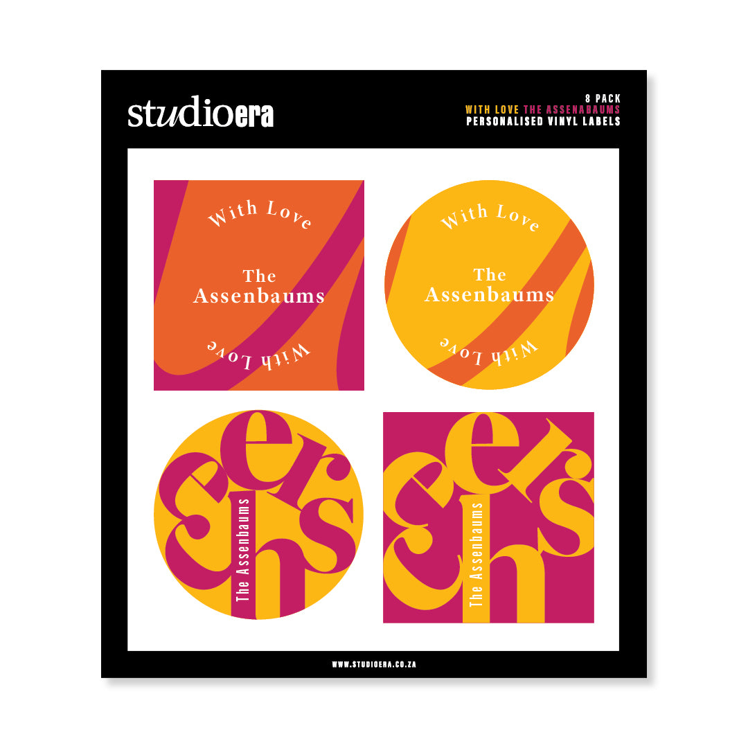 Personalised With Love Gifting Stickers | Cheers Collection - Studio Era