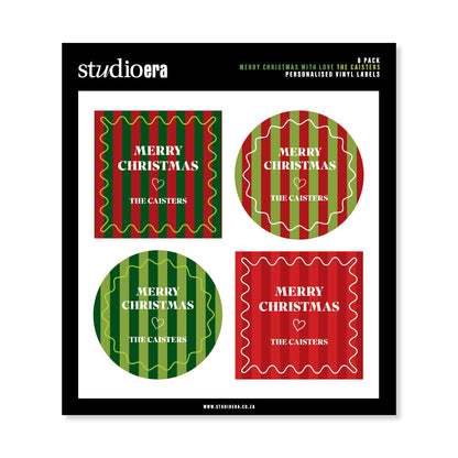 Personalised Christmas Stickers | Merry Christmas