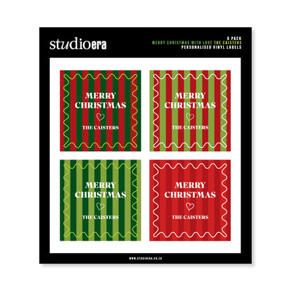 Personalised Christmas Stickers | Merry Christmas