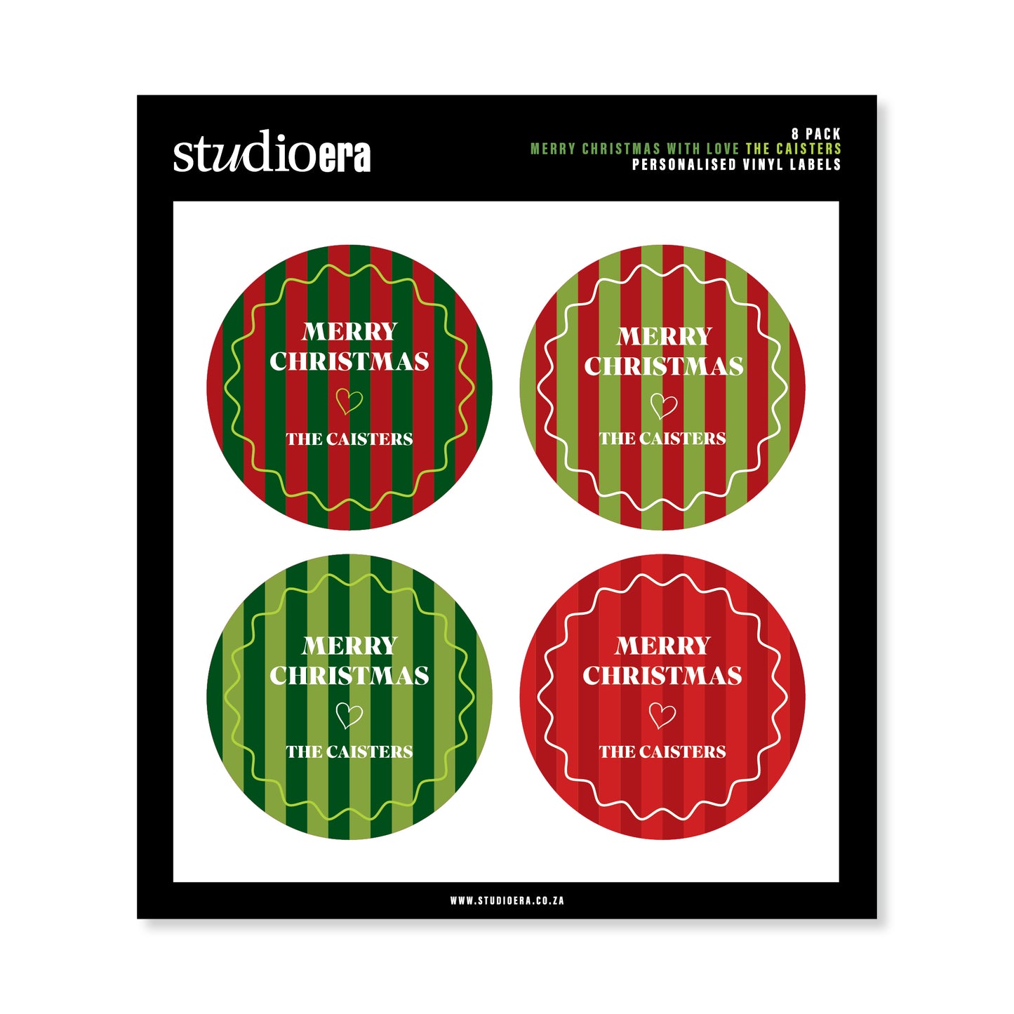 Personalised Christmas Stickers | Merry Christmas
