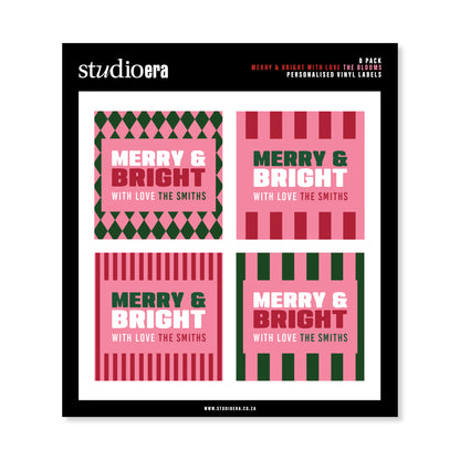Personalised Christmas Stickers | Merry & Bright
