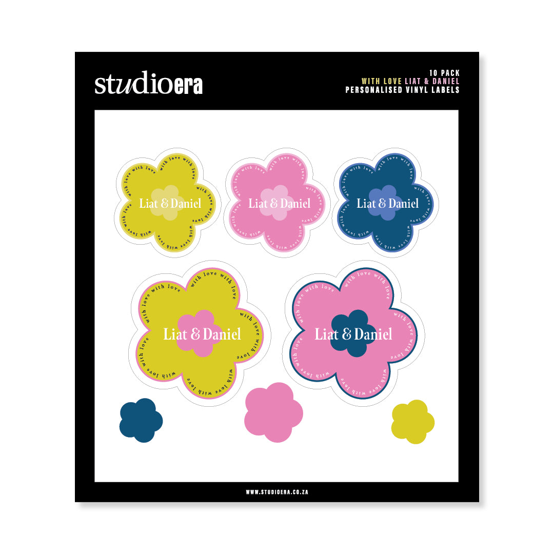 Personalised With Love Gifting Stickers | Daisy Collection - Studio Era