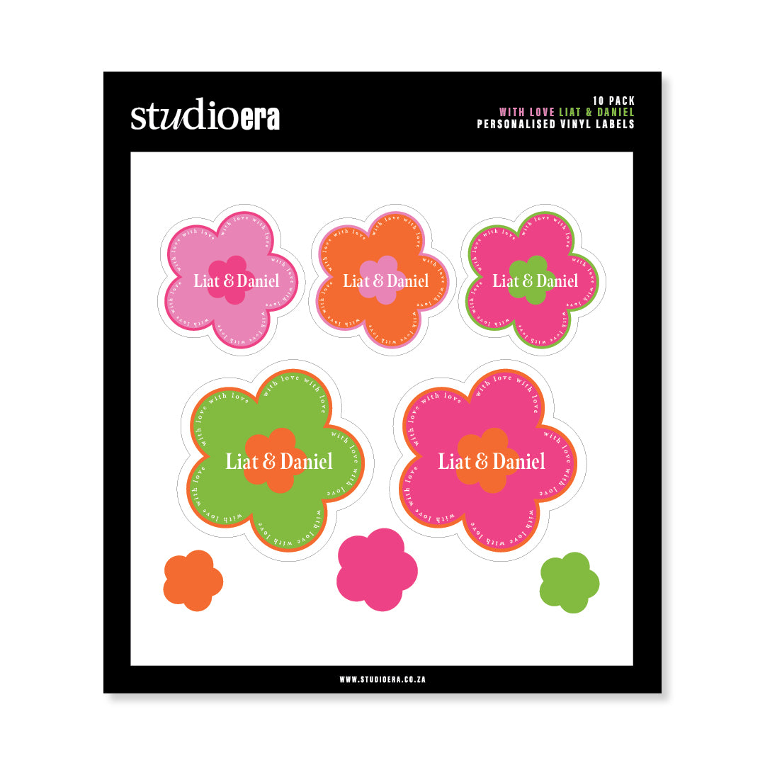 Personalised With Love Gifting Stickers | Daisy Collection - Studio Era