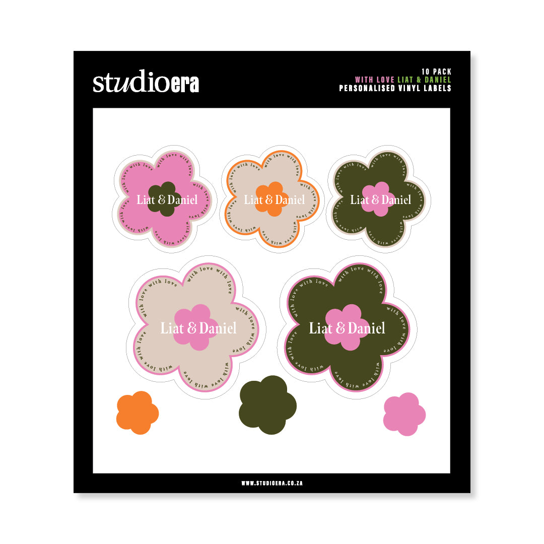 Personalised With Love Gifting Stickers | Daisy Collection - Studio Era