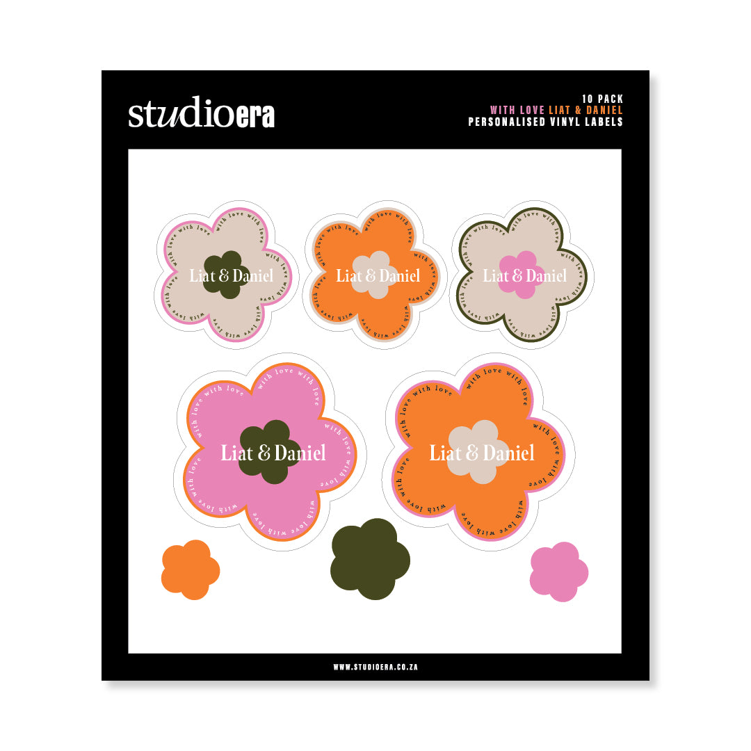 Personalised With Love Gifting Stickers | Daisy Collection - Studio Era