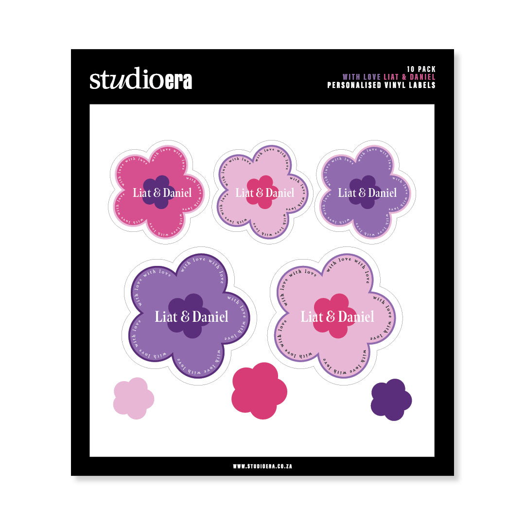Personalised With Love Gifting Stickers | Daisy Collection - Studio Era