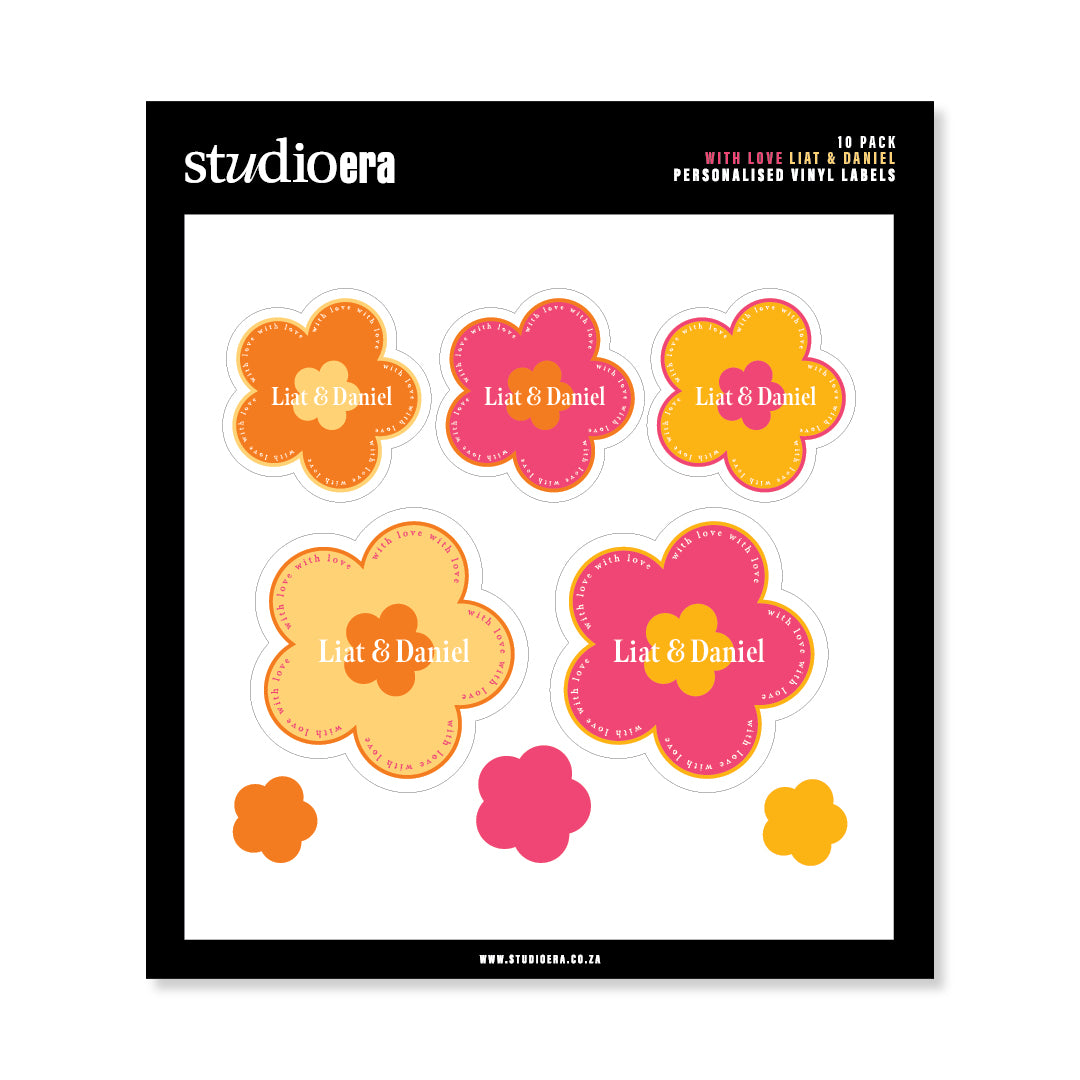 Personalised With Love Gifting Stickers | Daisy Collection - Studio Era
