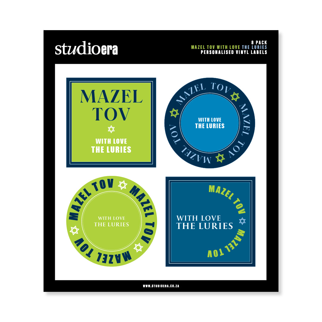 Personalised Mazel Tov Gifting Stickers | Moments Collection - Studio Era