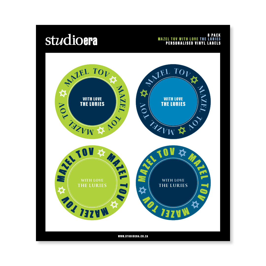 Personalised Mazel Tov Gifting Stickers | Moments Collection - Studio Era