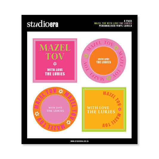 Personalised Mazel Tov Gifting Stickers | Moments Collection - Studio Era