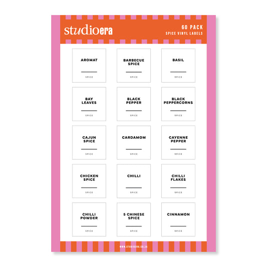 Simple Spice Labels | 60 Pack