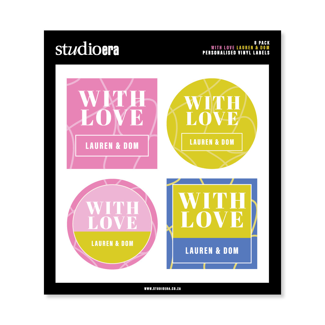 Personalised With Love Gifting Stickers | Swirl Collection - Studio Era