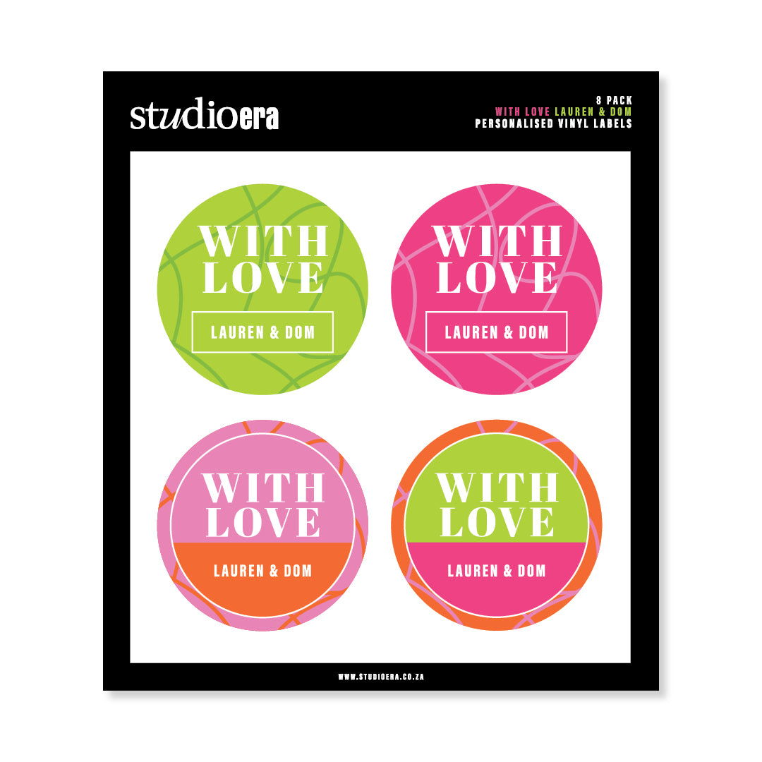 Personalised With Love Gifting Stickers | Swirl Collection - Studio Era